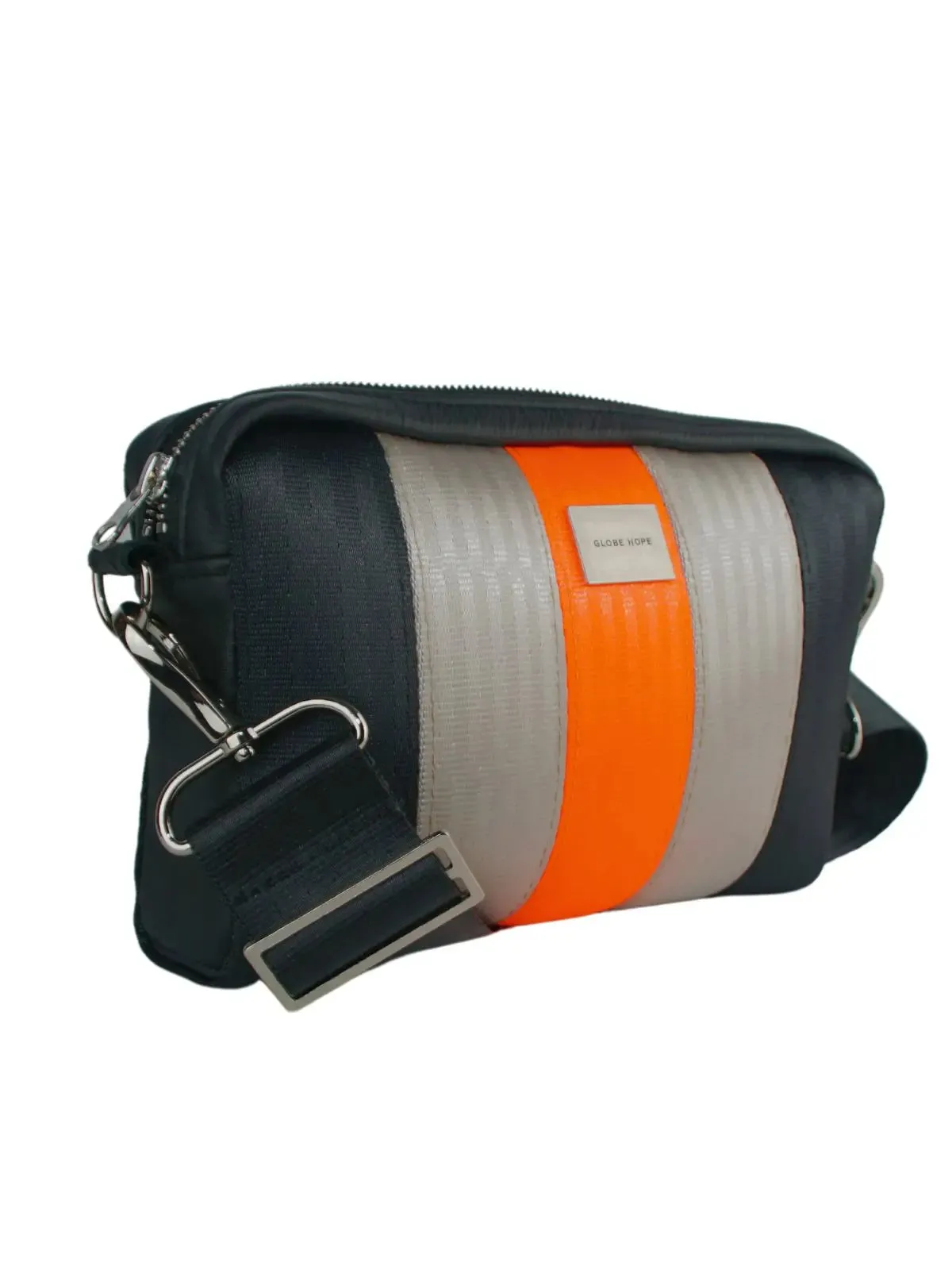 Kaste Stripe Crossbody Bag Black/Orange