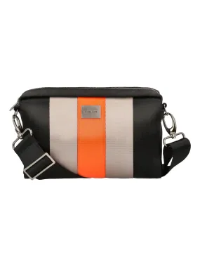 Kaste Stripe Crossbody Bag Black/Orange