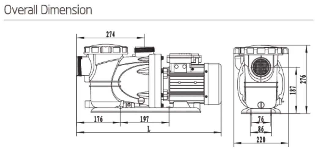 KAUFMANN 800W SWIMMING POOL PUMP