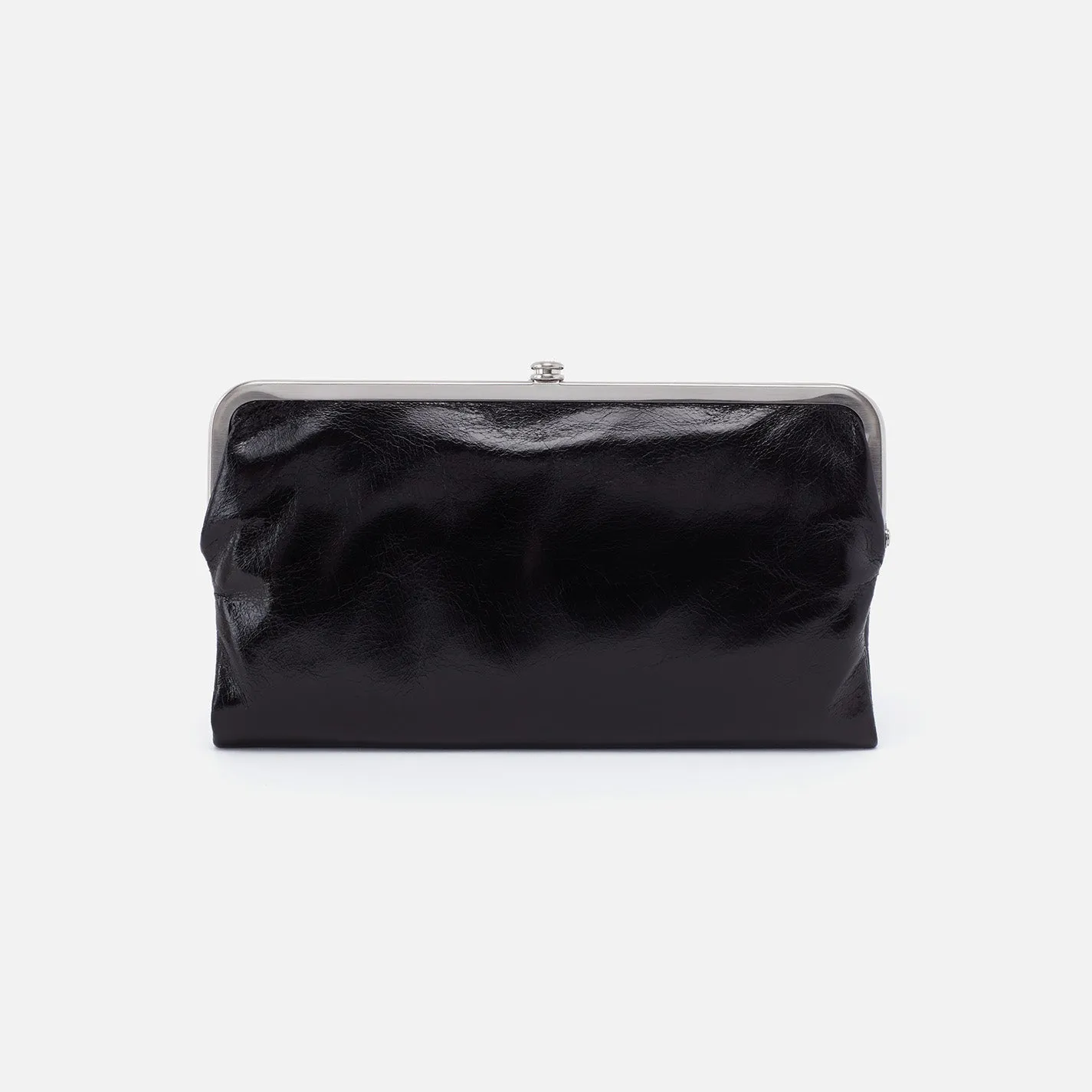 Lauren Clutch-Wallet In Polished Leather - Black