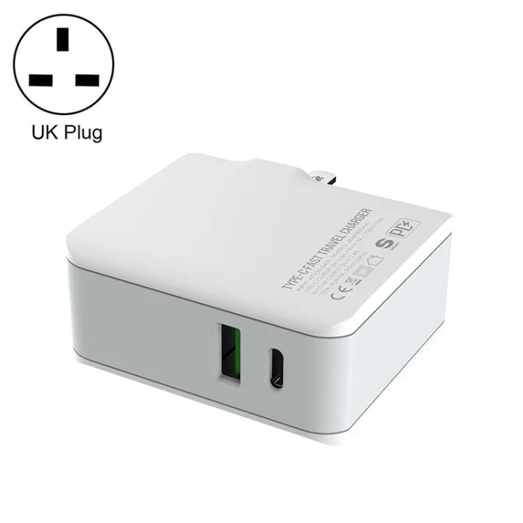 LDNIO A4403C 30W PD Fast Travel Charger with Foldable Plug & 1m Micro USB Cable, EU Plug