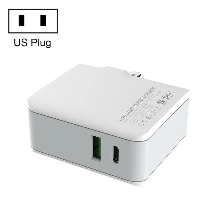 LDNIO A4403C 30W PD Fast Travel Charger with Foldable Plug & 1m Micro USB Cable, EU Plug