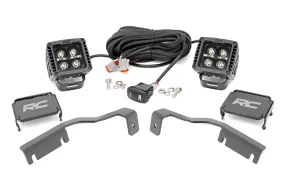 LED Light | Ditch Mount | 2" Black Pair | Amber DRL | Nissan Frontier | 2022-2022