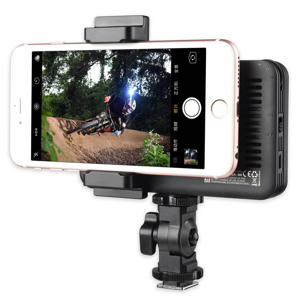 LEDM150 9W Dimmable On-Camera Smartphone Video Light