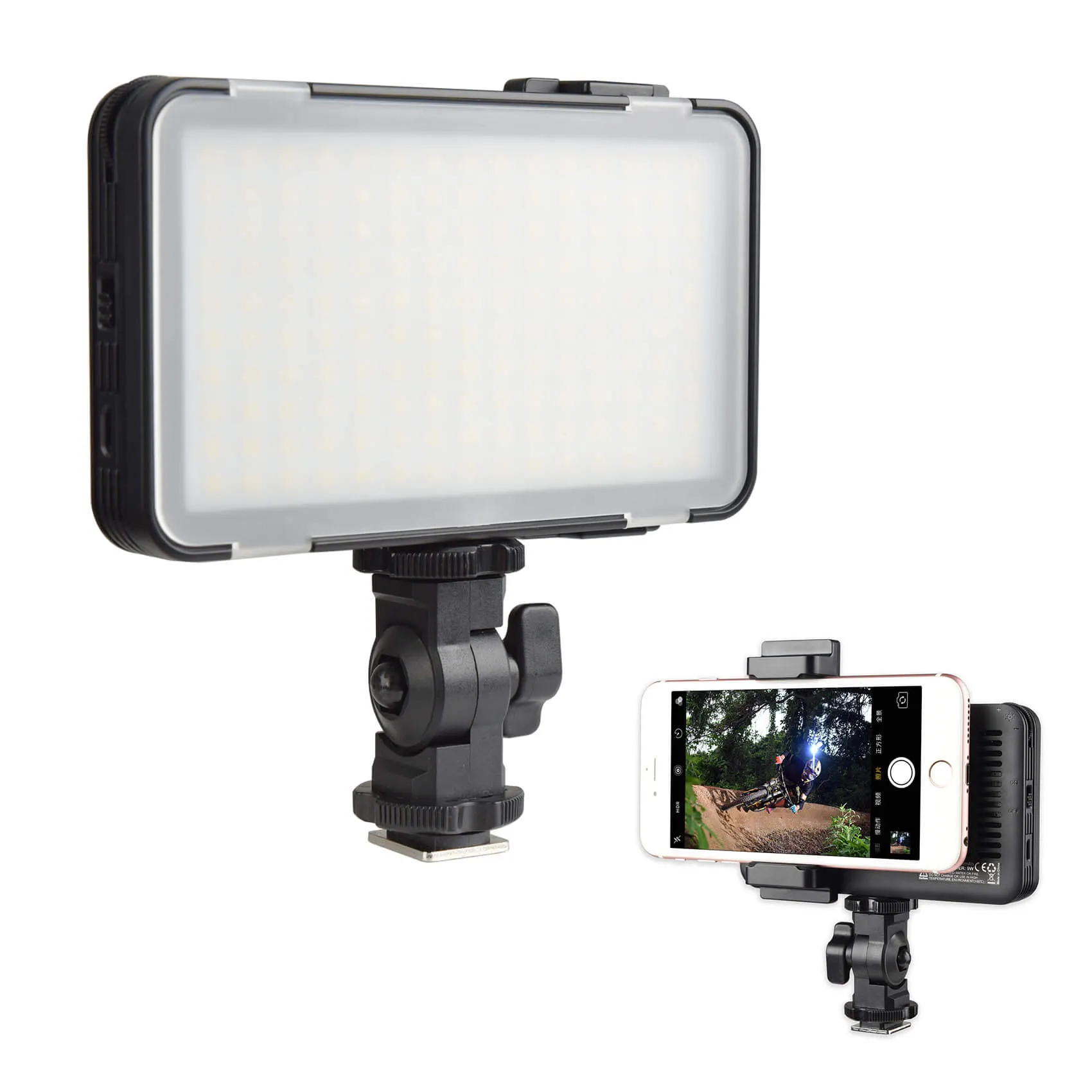 LEDM150 9W Dimmable On-Camera Smartphone Video Light