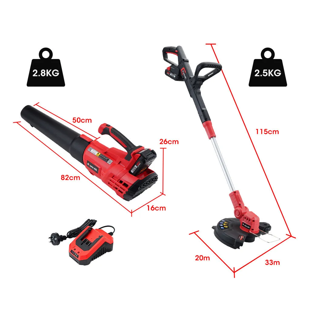 Lightweight 20V Cordless Line Trimmer & Leaf Blower Combo Baumr-AG