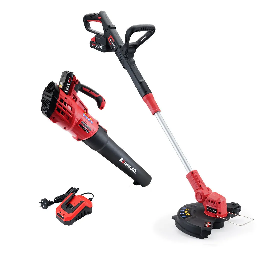 Lightweight 20V Cordless Line Trimmer & Leaf Blower Combo Baumr-AG