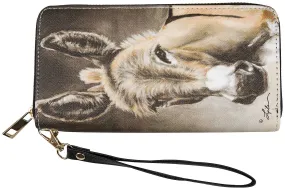 Lila Donkey Head Wallet with Wristlet