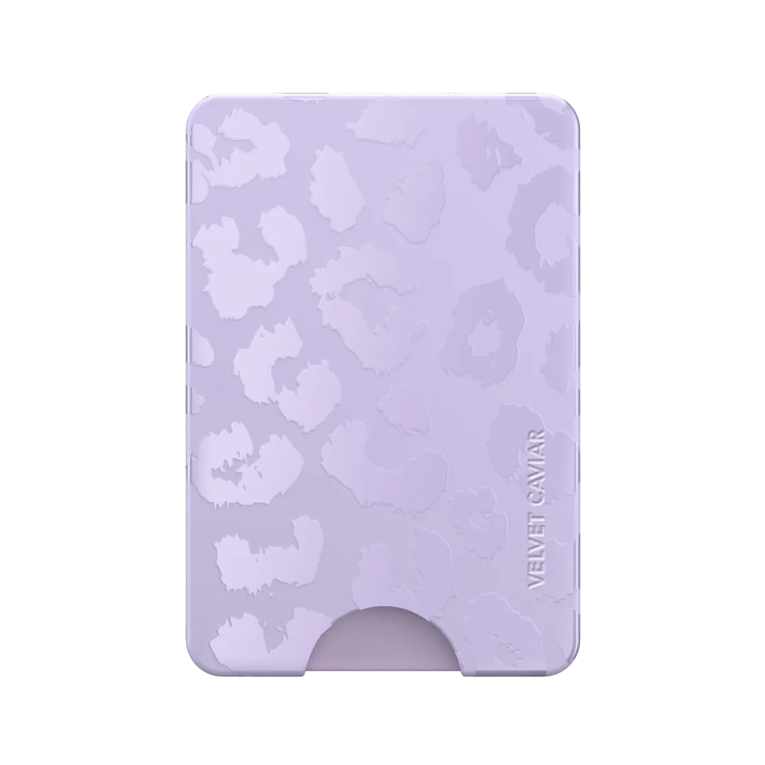 Lilac Leopard MagSafe Wallet