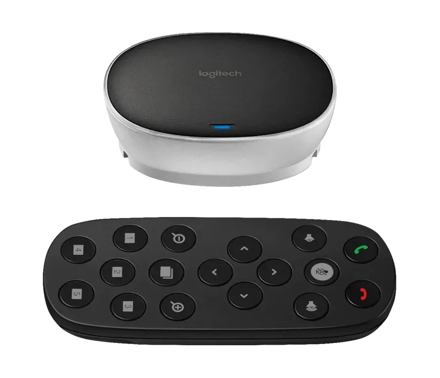 Logitech GROUP Affordable video conferencing for mid to large-sized meeting rooms Bundle with Expansion Mics for (Upto 20 People)