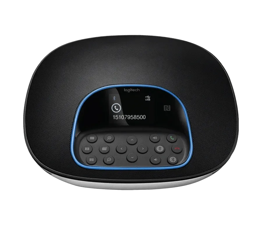 Logitech GROUP Affordable video conferencing for mid to large-sized meeting rooms Bundle with Expansion Mics for (Upto 20 People)