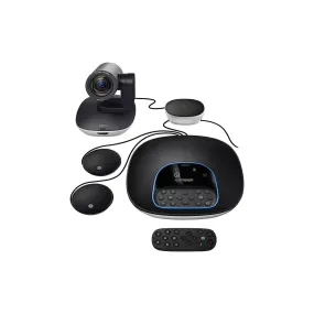 Logitech GROUP Affordable video conferencing for mid to large-sized meeting rooms Bundle with Expansion Mics for (Upto 20 People)