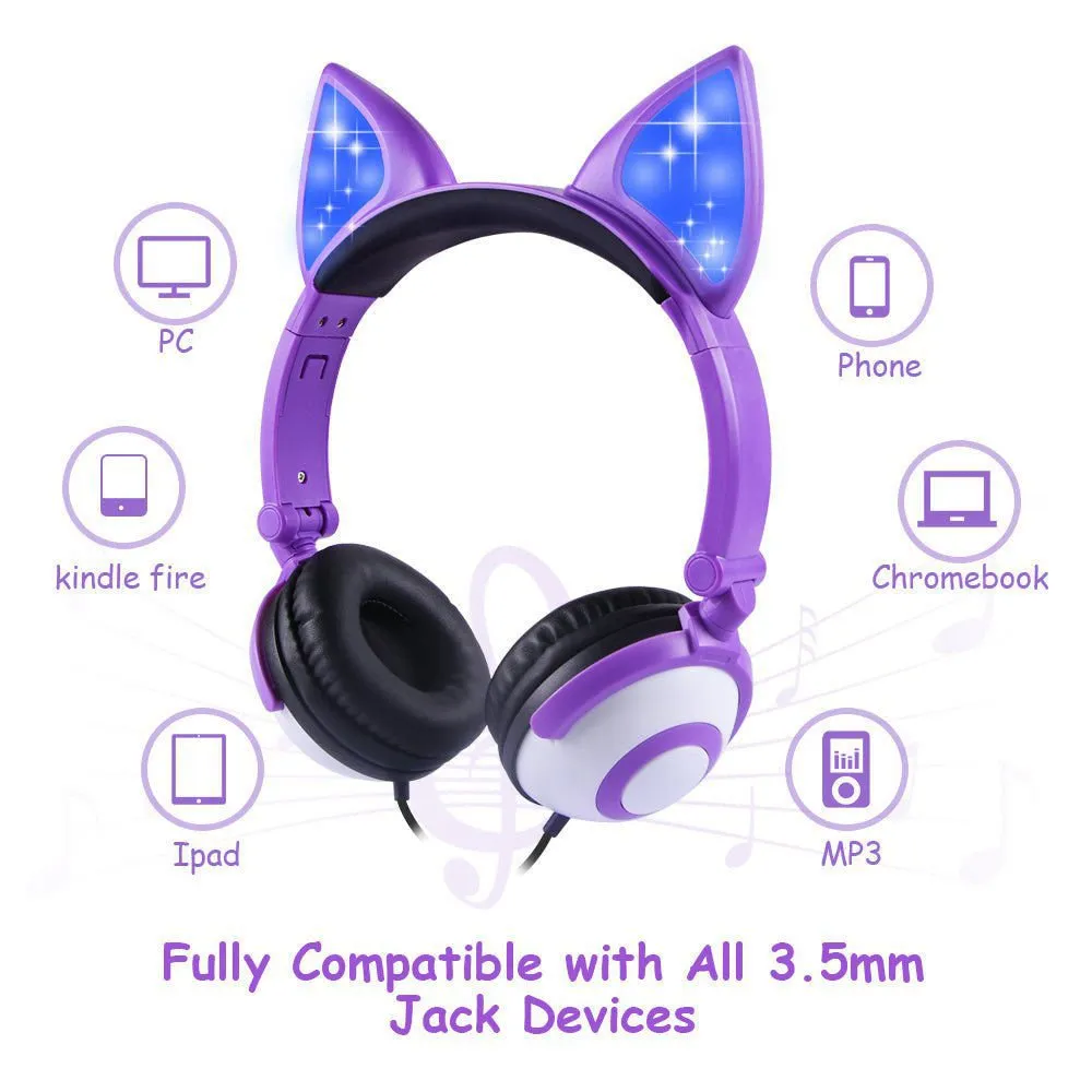 LovelyRLovely LED flashing Cat Ear Headphones