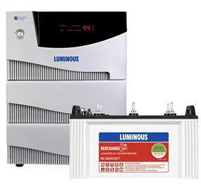 Luminous Inverter & Battery Combo (Cruze 3.5KVA Sine Wave 3500VA/48V Inverter with RC18000ST Short Tabular 150Ah Battery - 4 Batteries) for Home, Office & Shops