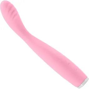 Luxe Lillie Silicone Rechargeable Vibrating Slim Wand Massager By NS Novelties - Pink