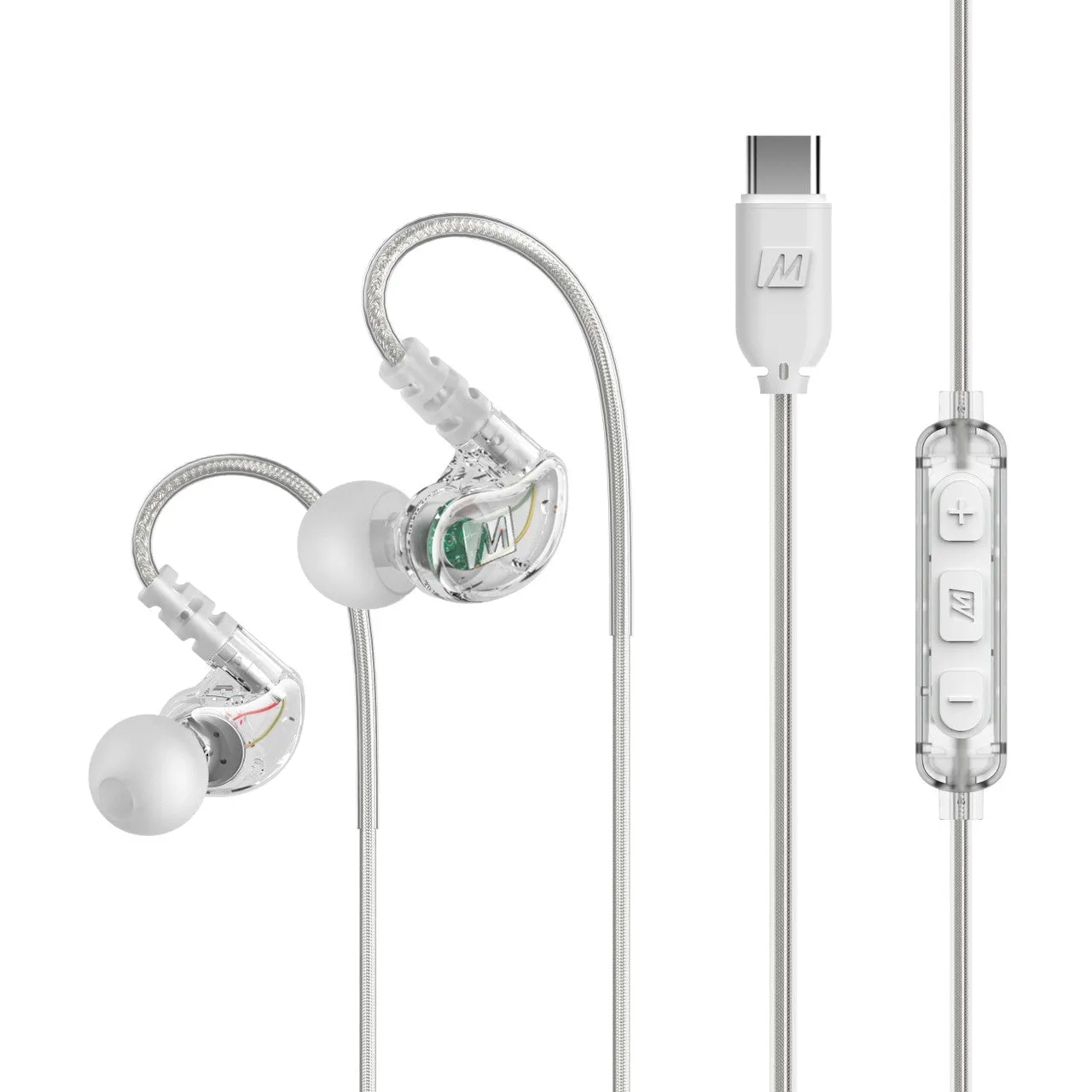 M6 In-Ear Sports Headphones with Memory Wire and Headset (USB-C Plug)