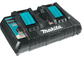 Makita DC18RD Dual Port Battery Charger, 120 VAC Input, 14.4, 18 V Output, 2 to 6 Ah, Battery Included: No :EA: QUANTITY: 1