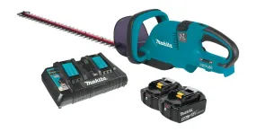 Makita XHU04PT Lithium‑Ion 18V LXT Cordless 25‑1/2" Hedge Trimmer Kit, 5 Ah