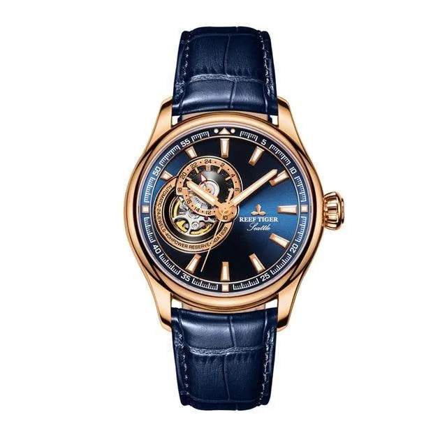 Men Watch Blue Tourbillon Watches Top Brand Luxury Automatic Mechanical Watch Relogio Masculino