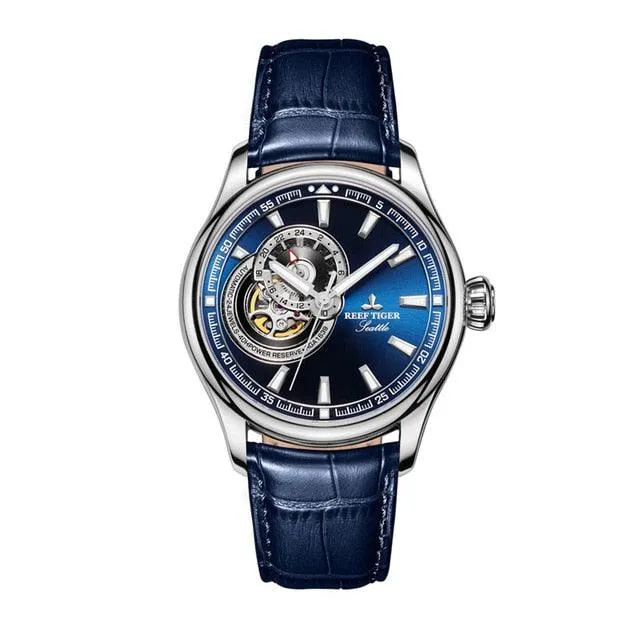 Men Watch Blue Tourbillon Watches Top Brand Luxury Automatic Mechanical Watch Relogio Masculino