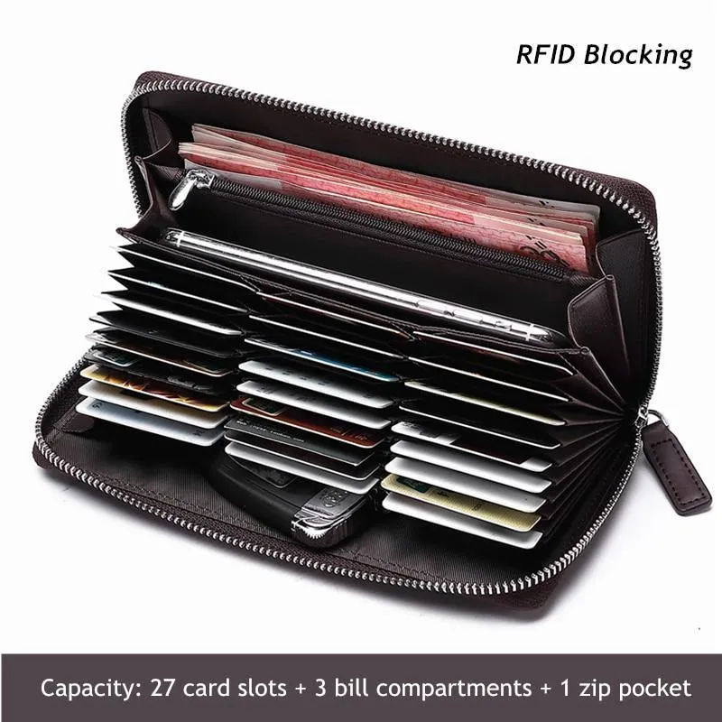 Men's Leather Wallet - Genuine Leather Organizer