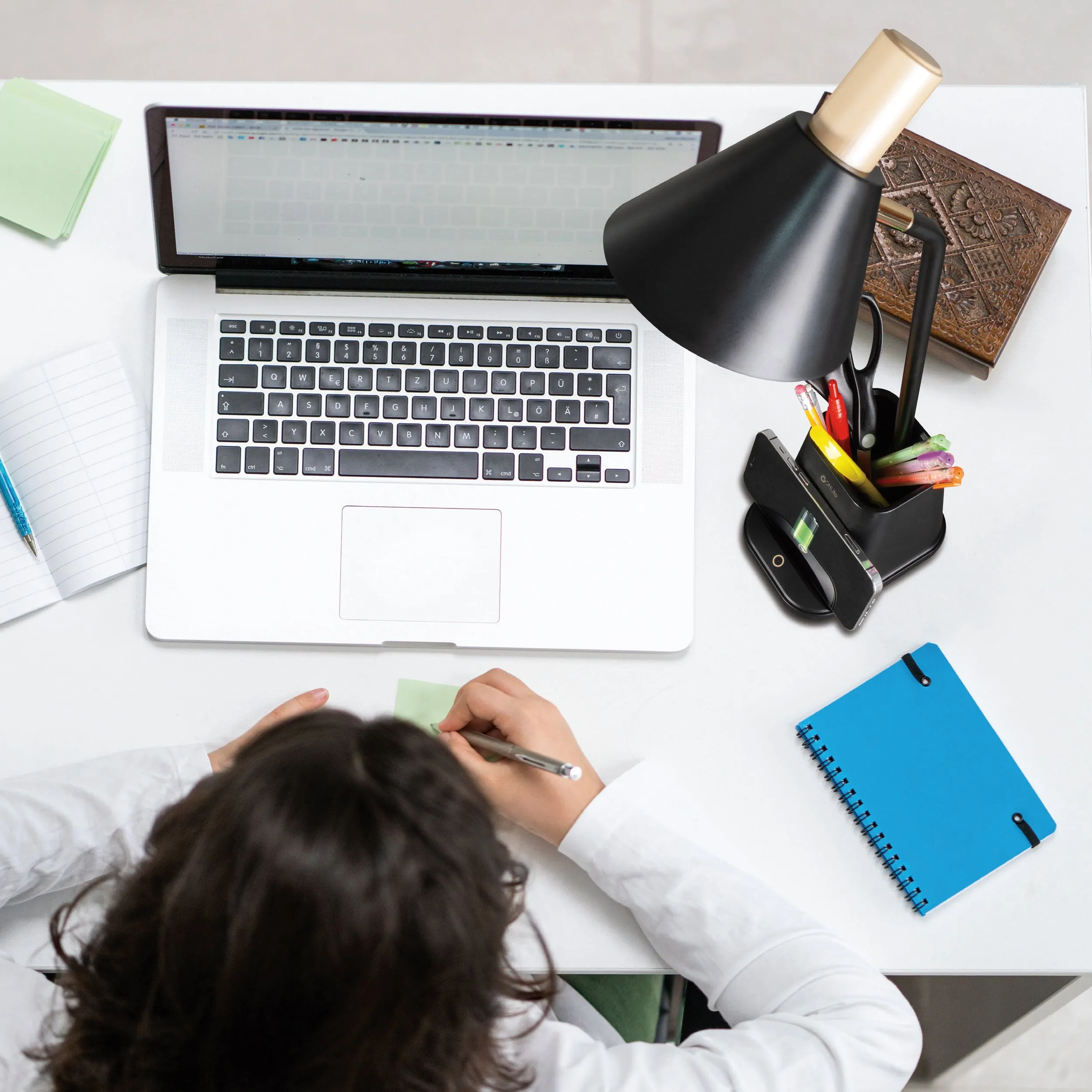 Merge LED Desk Lamp with Wireless Charging