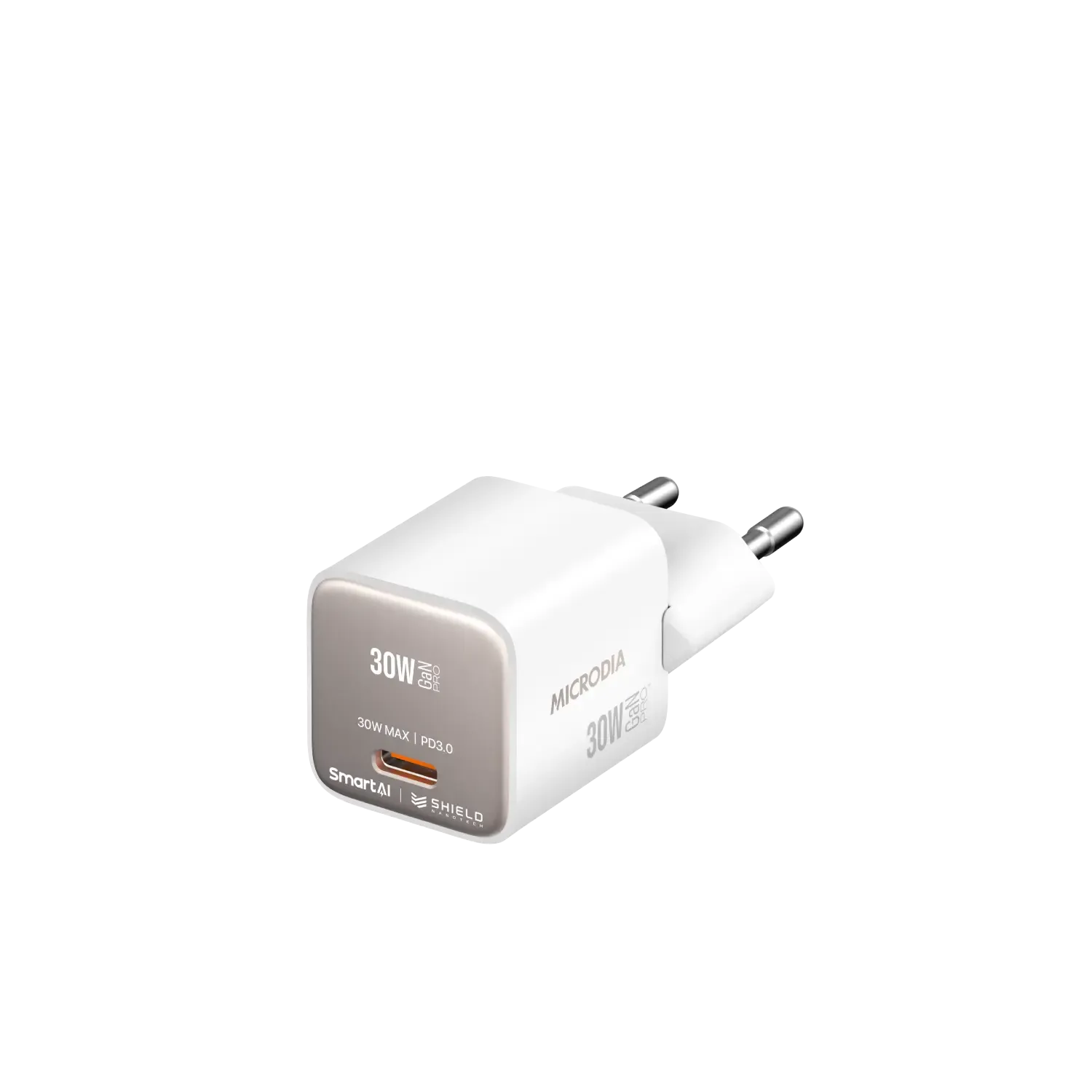 MICRODIA SMARTCube™ Nano 30W GaN Pro Wall Charger, USB-C PD3.0