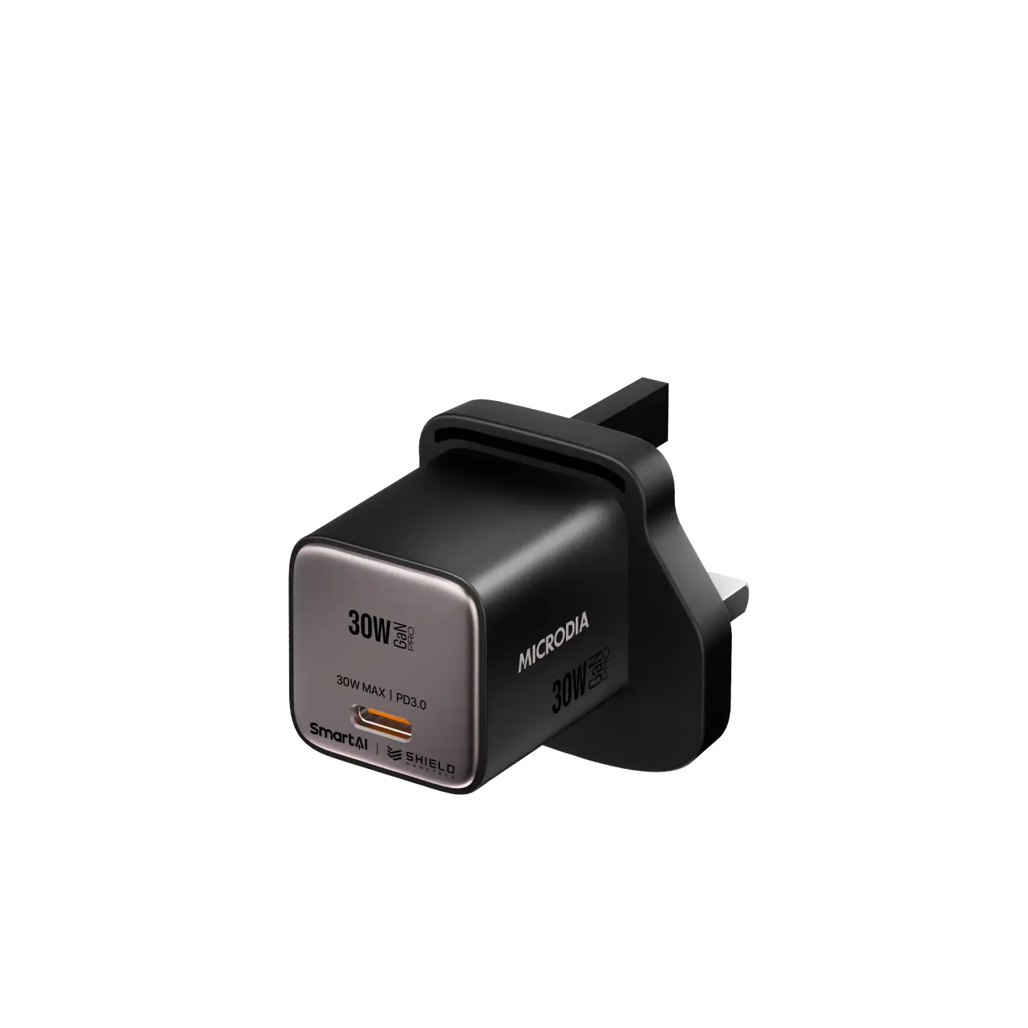 MICRODIA SMARTCube™ Nano 30W GaN Pro Wall Charger, USB-C PD3.0