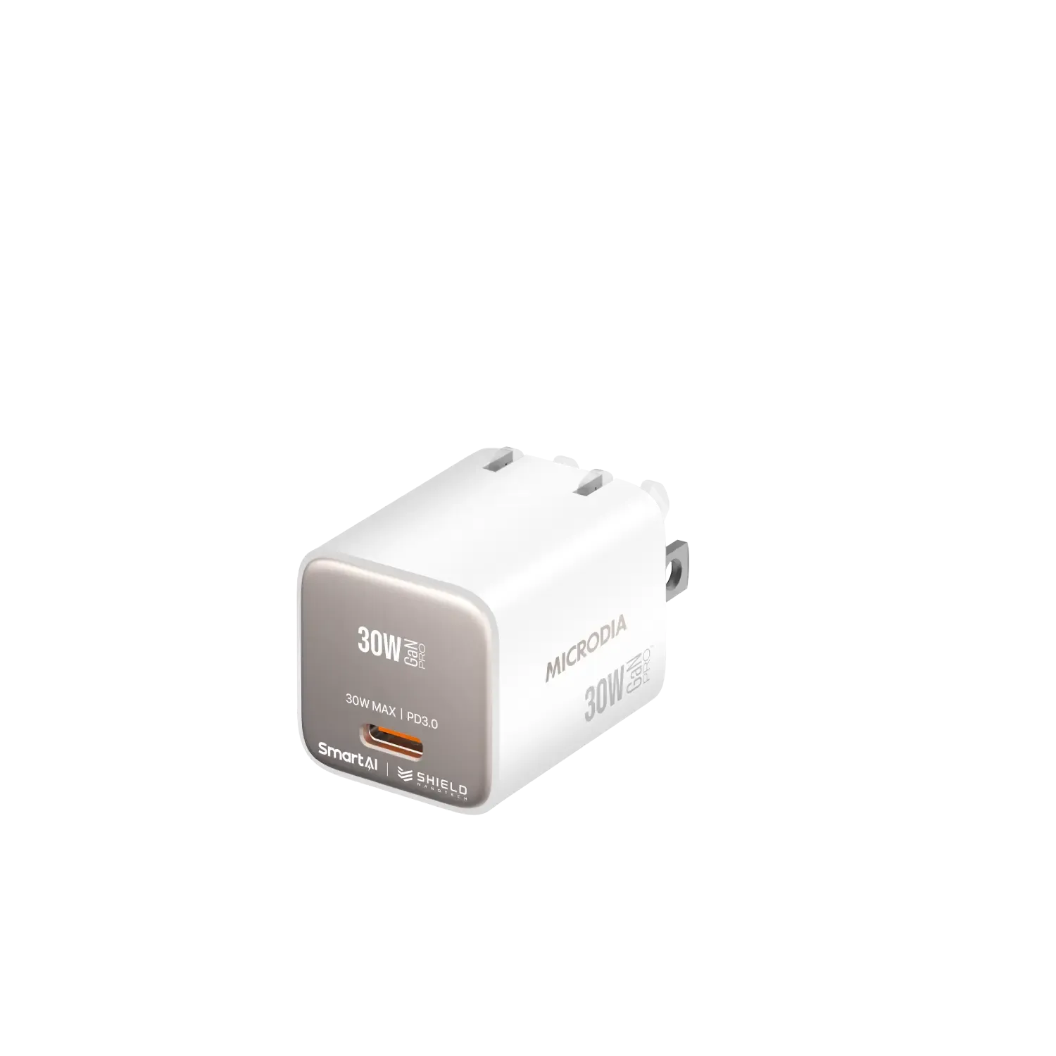 MICRODIA SMARTCube™ Nano 30W GaN Pro Wall Charger, USB-C PD3.0