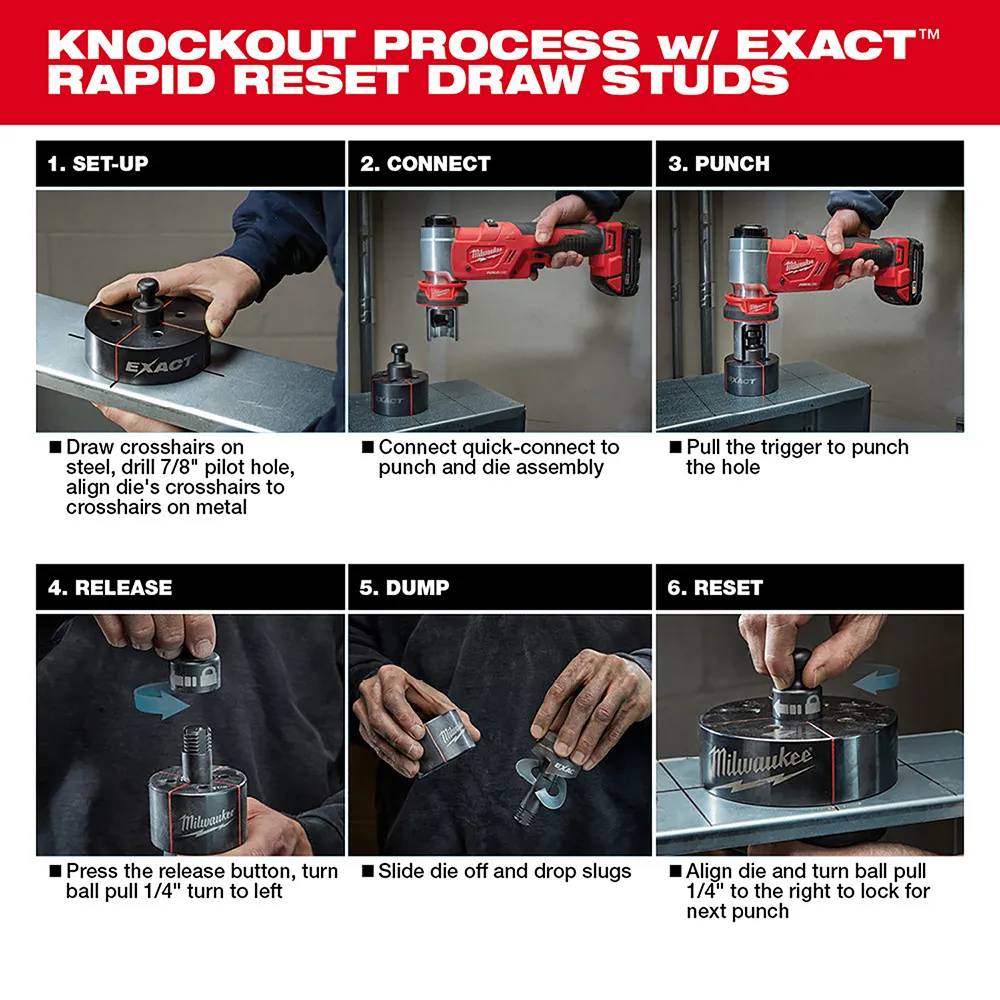 Milwaukee M18 1/2" - 4" Force Logic 6T Knockout Tool