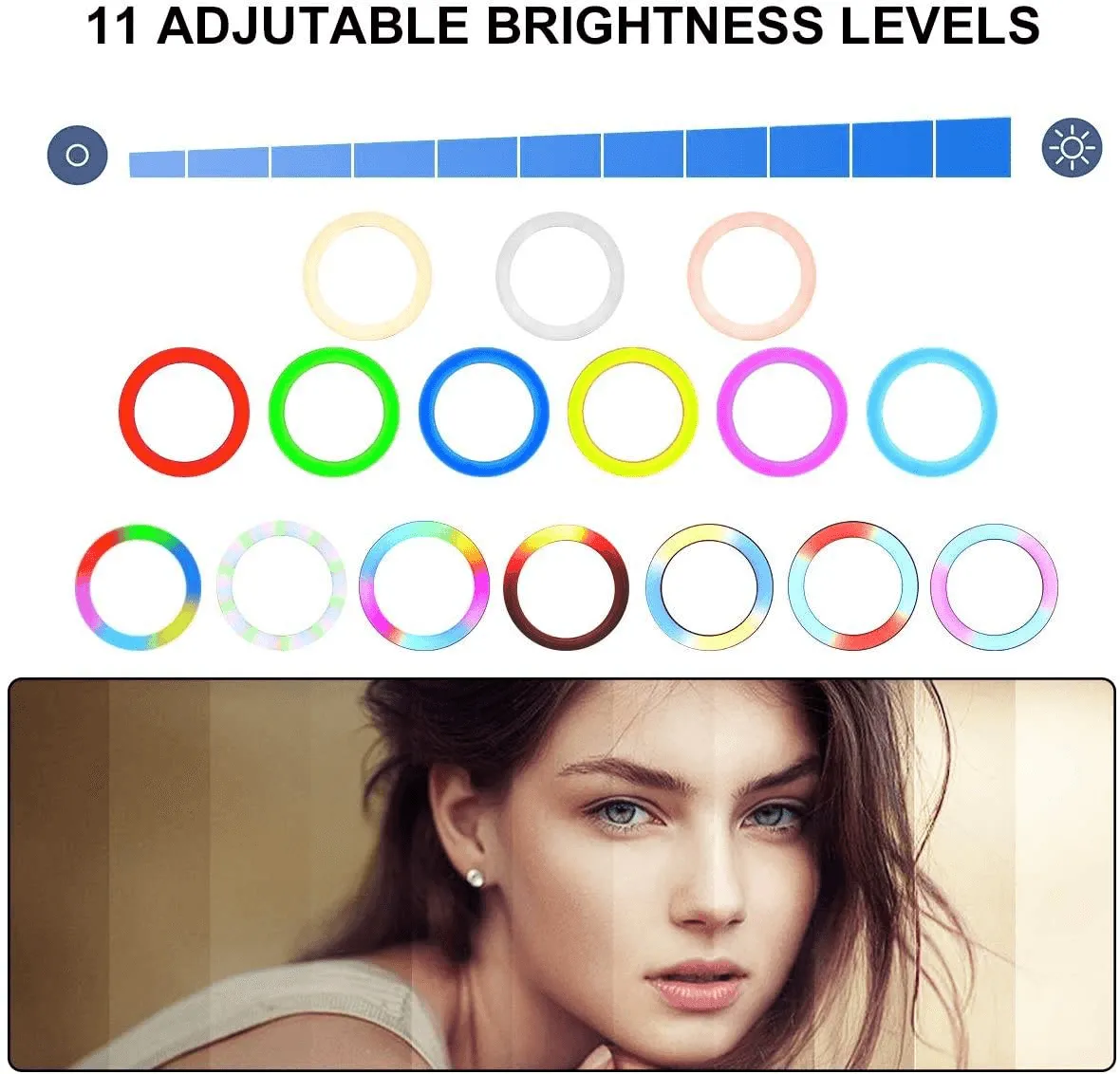 MJ-30 RGB LED Soft Ring Light With Stand-Selfie Light