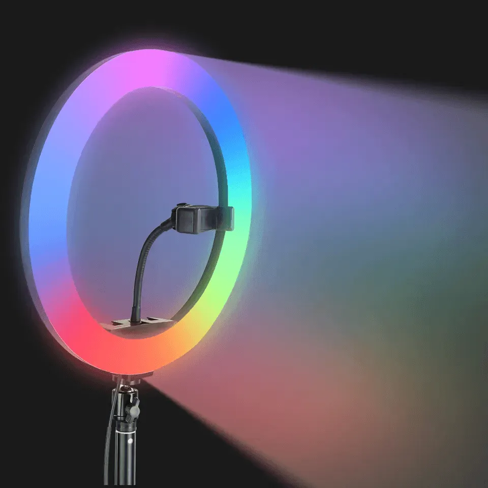 MJ-30 RGB LED Soft Ring Light With Stand-Selfie Light