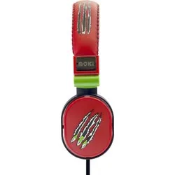 Moki Poppers Headphones - Claw Red with Appealing Design