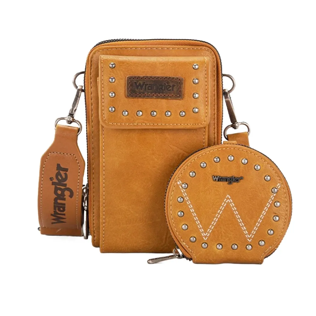 Montana West Wrangler Yellow Cell Phone Crossbody with Coin Pouch