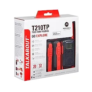 Motorola Solutions T210TP Two-Way Radio Black W/Red Three-Pack