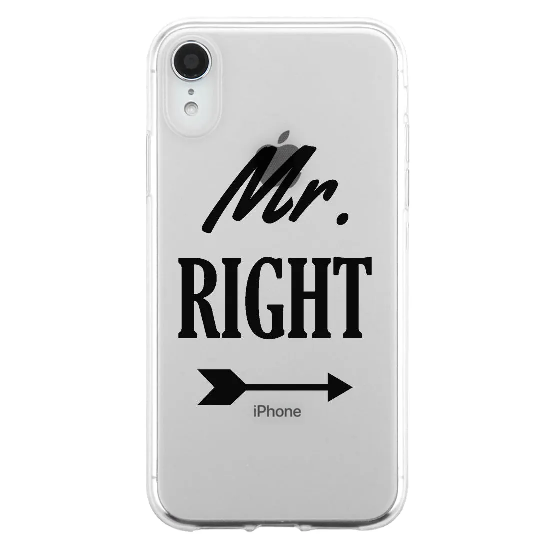 Mr. Mrs. Right Arrow Couple Matching Phone Cases Simple Modern Gift