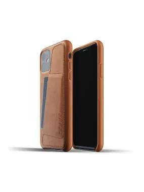 Mujjo Full Leather Wallet Case for iPhone 11 Tan