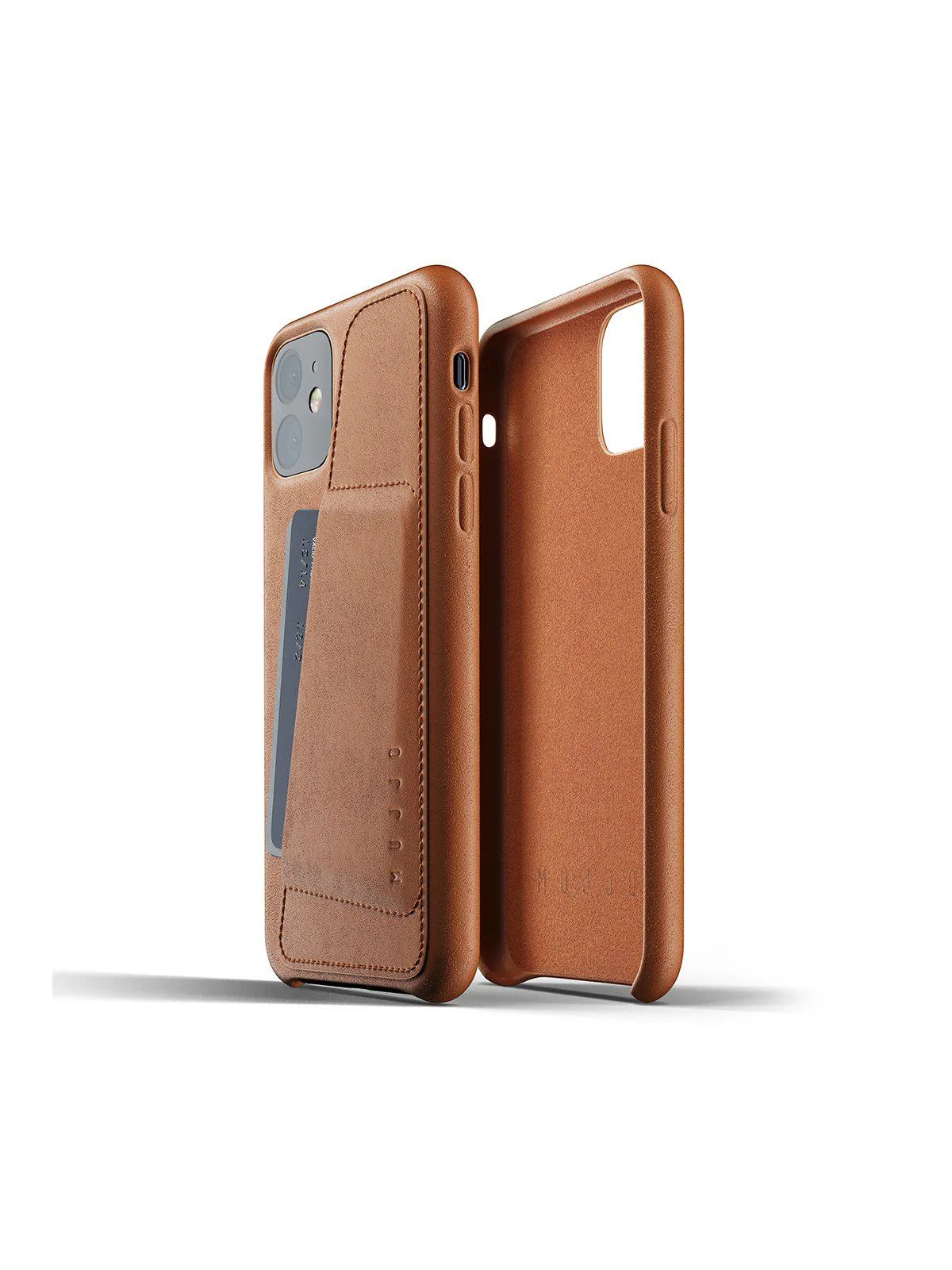 Mujjo Full Leather Wallet Case for iPhone 11 Tan