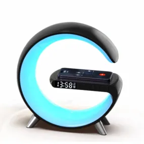 Multifunctional Bedside Lamp with Wireless Charger, Speaker, Clock - VOCTUS