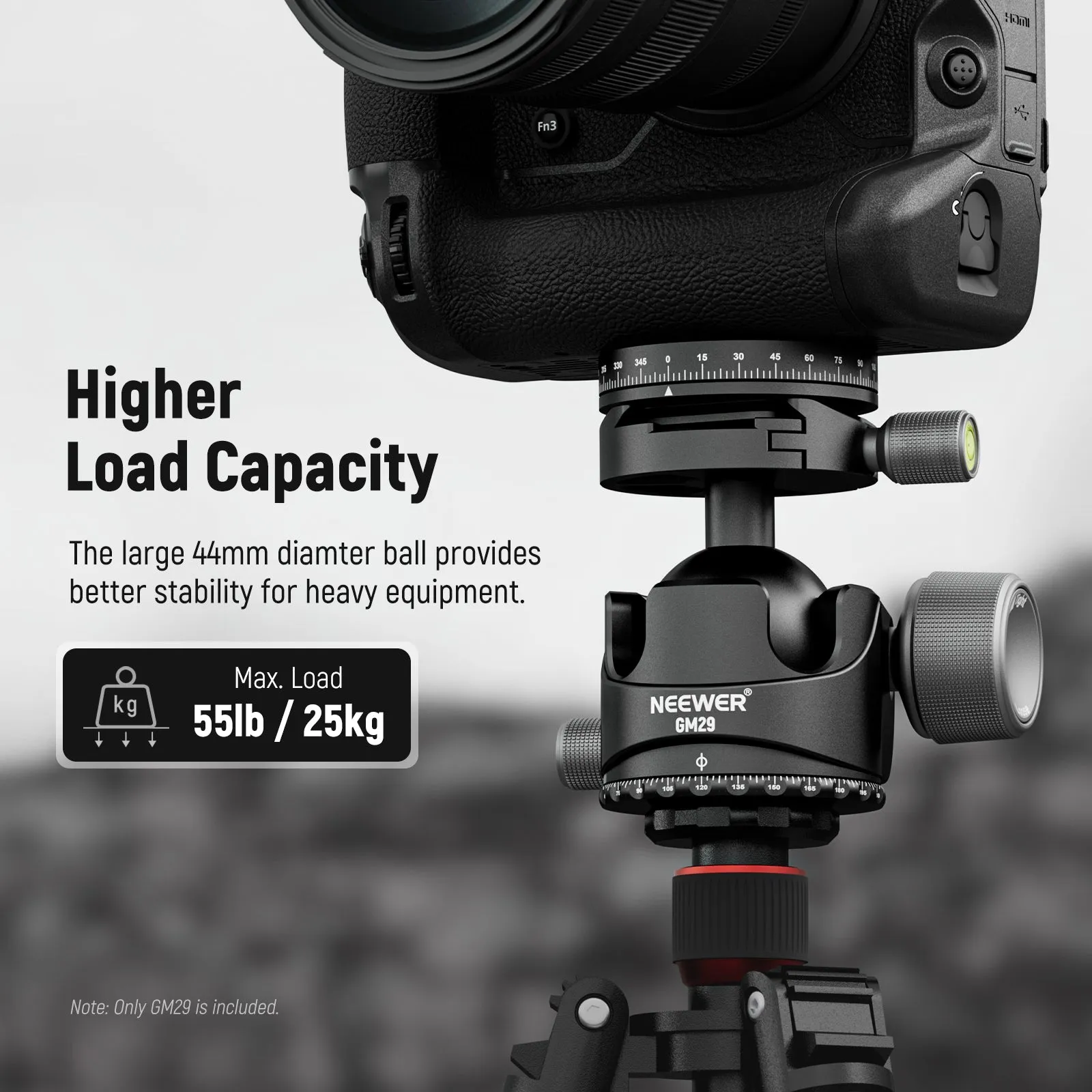 NEEWER GM29 Low Profile Aluminum Alloy Tripod Head