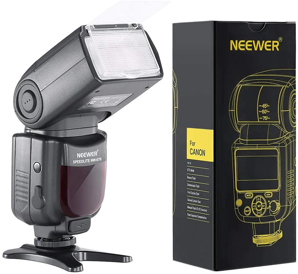 Neewer NW-670 TTL Flash Speedlite with LCD Display for Canon 7