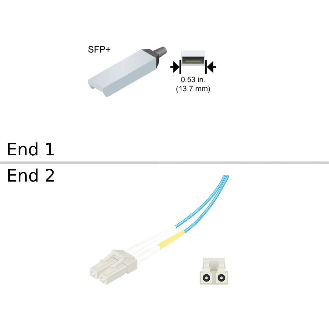 NetApp X-10G-SFPP-SR-8-R6 -  Data Cable with Plug SFP /LC | XCVR, SFP , Opt, 10GbE, Shortwave, Brocade, 8-Pack