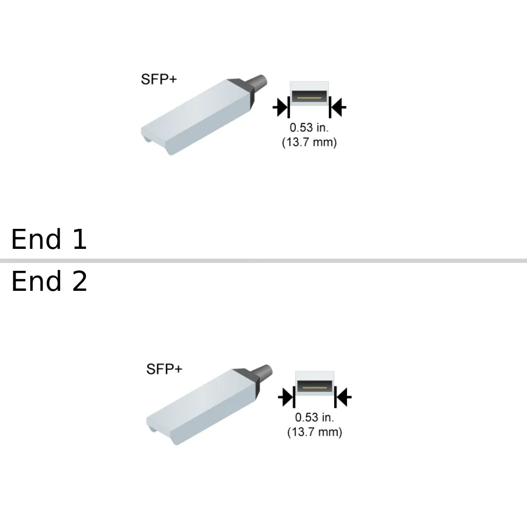 NetApp X-TWX-0501-R6 - 5m Data Cable with Plug SFP /SFP  | Cu, Brocade, Twinax, 10GbE, SFP /SFP ,