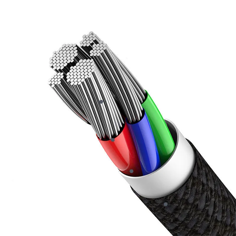 New High-density Braided Flash Charging Data Cable Dual Type-c Charger