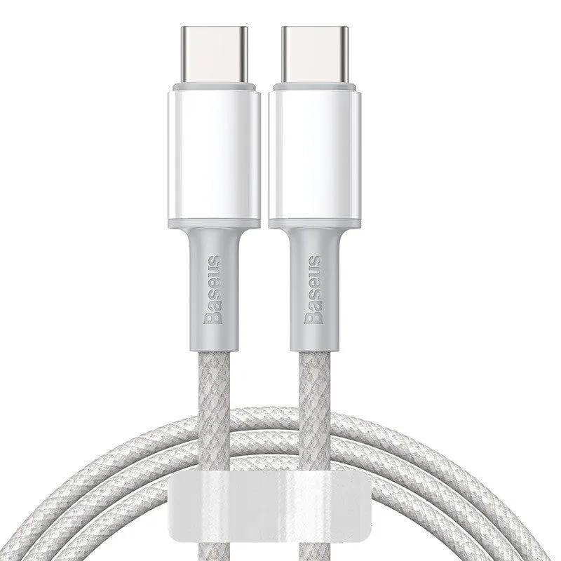 New High-density Braided Flash Charging Data Cable Dual Type-c Charger