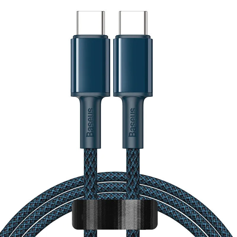 New High-density Braided Flash Charging Data Cable Dual Type-c Charger