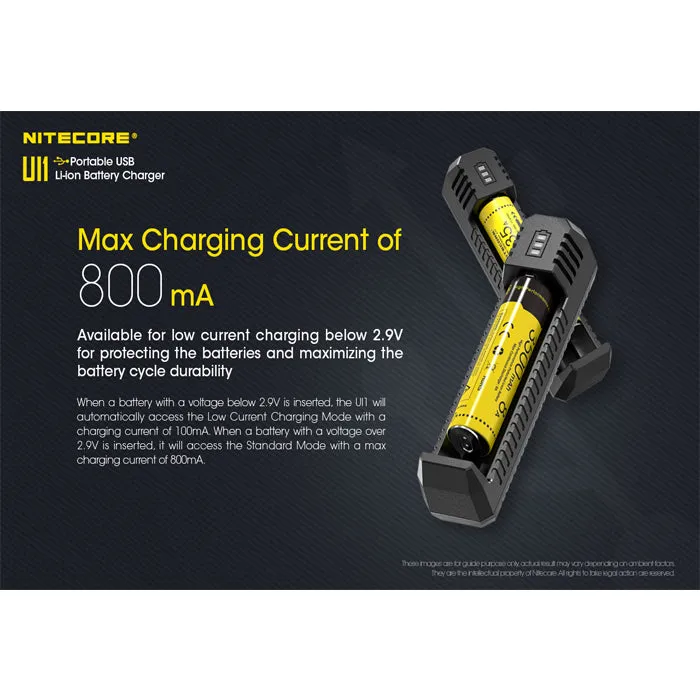 Nitecore UI1 Portable USB Battery Charger 便攜鋰電池充電器