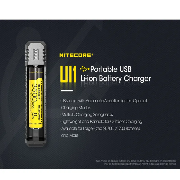 Nitecore UI1 Portable USB Battery Charger 便攜鋰電池充電器