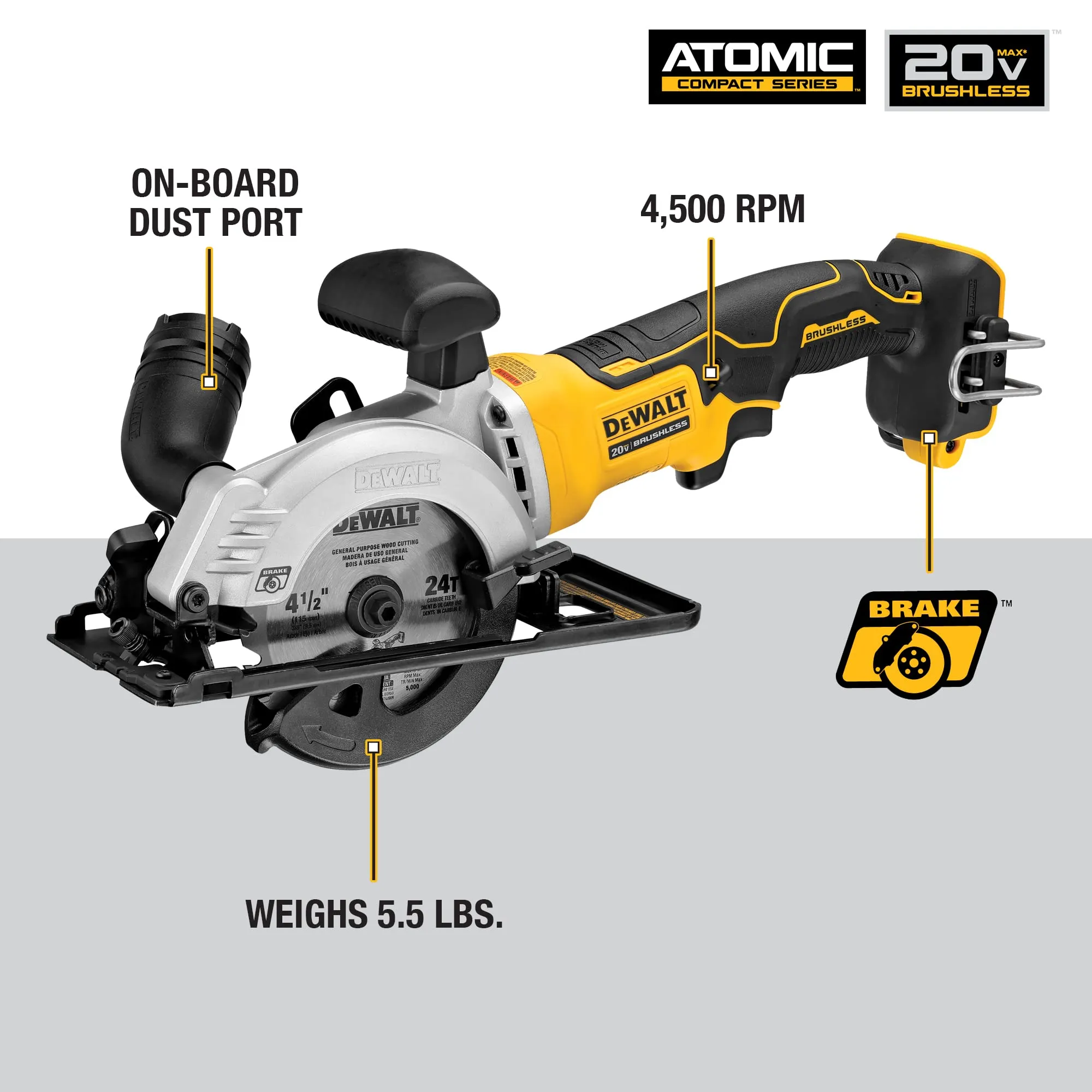 Open Box - Dewalt DCS571B 20-Volt Max Cordless 4-1/2 in. Circular Saw (Tool Only)