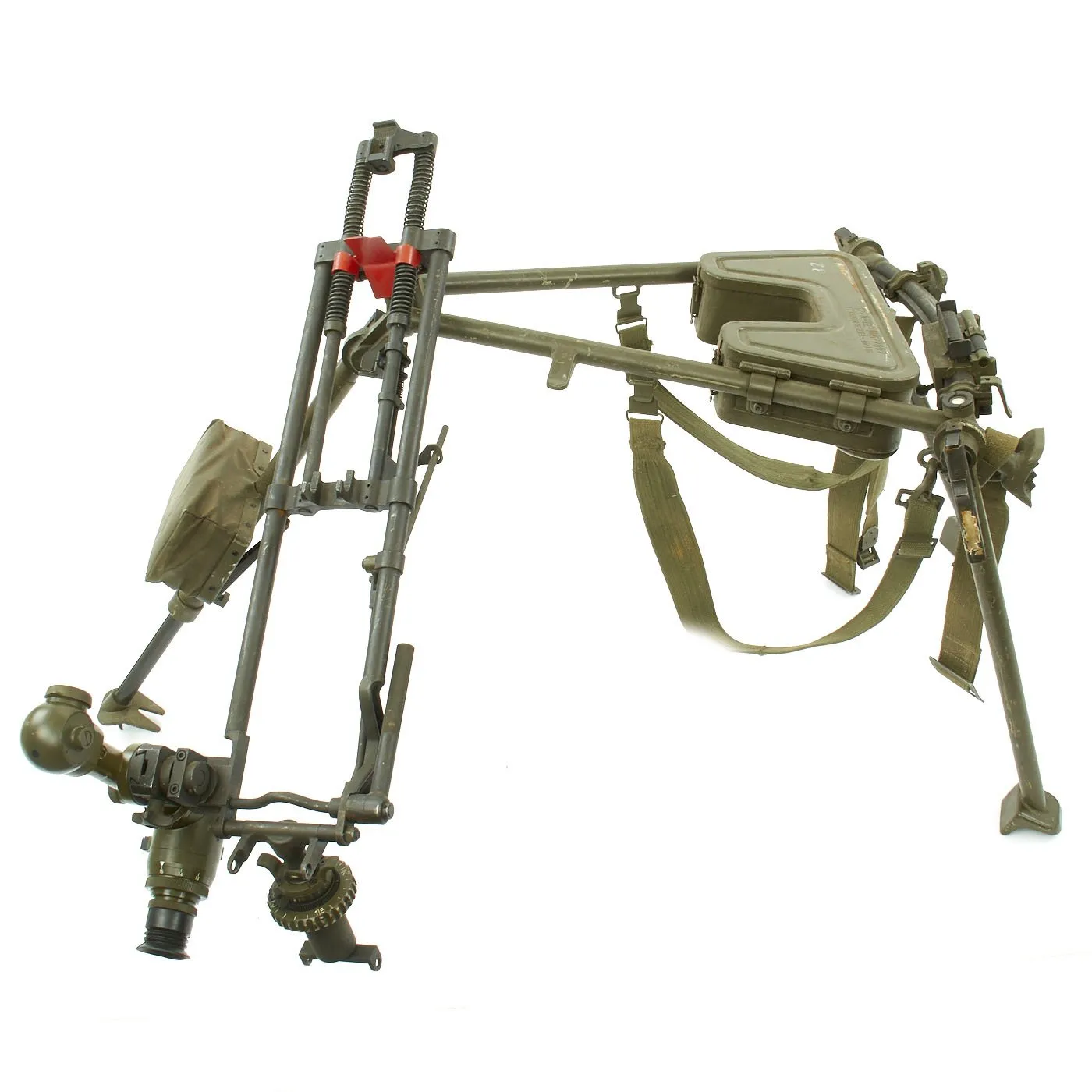 Original German MG3 Machine Gun Tripod with Hensoldt Wetzlar Periscope Sight